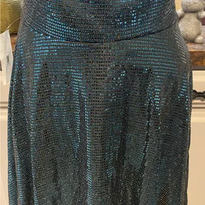 NWT B Darlin Blue Sequin Sparkly Cowl Neck Mini Dress thumbnail 7