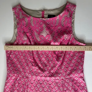 Adrianna Papell Giselle Pink Floral Lace Fit and Flare Dress Sz 12 Wedding Party thumbnail 11