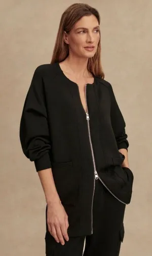 Varley Augusta DoubleSoft Zip Through Sweat Black Small Oversized Jacket Casual thumbnail 1