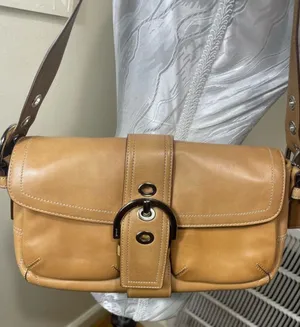 Coach Signature Sufflette leather handbag soho 9434 and purse Beige, Leather thumbnail 1