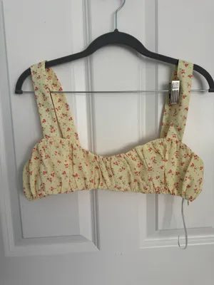 Princess Polly Yellow Floral Skirt and Bra Top Set thumbnail 6