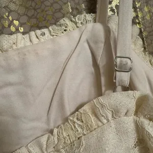 Just Me Ivory Delicate Lace Spaghetti Strap Romantic Midi Dress Medium thumbnail 5