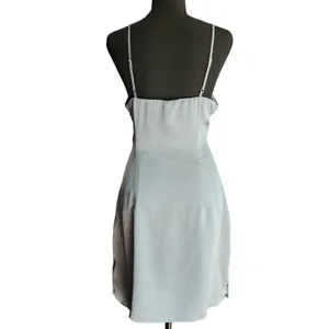 Abercrombie & Fitch‎ Silky Bodycon Mini Cocktail Slip Dress Sea Blue LT thumbnail 2