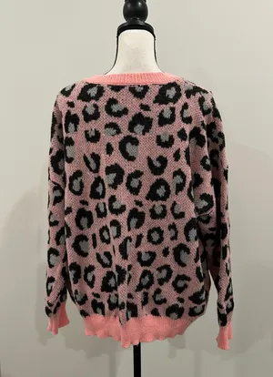 SheIn Curve Animal Print Sweater thumbnail 3