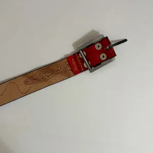 Unisex JON WYE Leather Paisley Belt Western Retro Made in USA Men Women 46.5" thumbnail 10