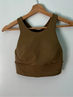lululemon athletica Olive Racerback Medium-Support Sports Bra SZ 6 thumbnail 2