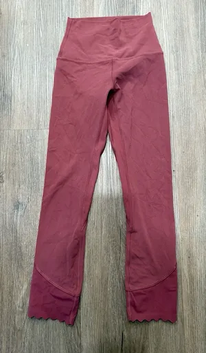 Lululemon‎ Align HR Crop 23" Scalloped Leggings Womens 0 Mulled Wine Lw6bz4s thumbnail 1