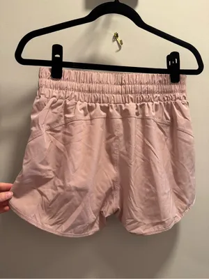 Light Pink Women’s Athletic Shorts with Elastic Waistband thumbnail 8