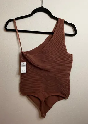 Abercrombie Knit One Shoulder Bodysuit NWOT thumbnail 2