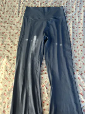 PINK High-Waist Flared Yoga Pants - Slate Blue thumbnail 1
