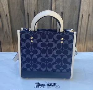 Coach Dempsey Tote 22 In Signature Jacquard With Coach Patch C5638 thumbnail 3