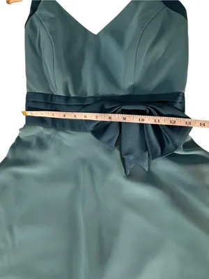 Vintage Alfred Angelo Y2K Aqua Halter Formal Dress Fairy Halloween Costume US 8 thumbnail 10