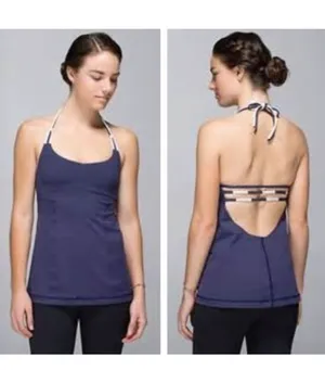 Lululemon Women’s Tank Halter Backless Purple Swim Suit thumbnail 2