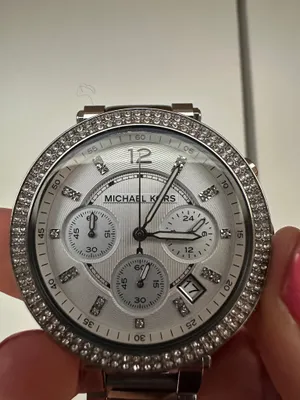 Michael Kors Silver Crystal Chronograph Watch thumbnail 5