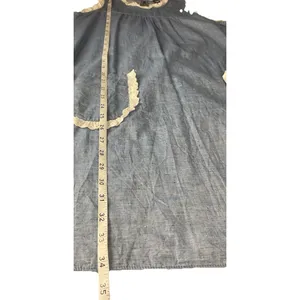 Tuckernuck Chambray Lotte Blue Dress Lace Trim S pockets‎ cottagecore cover-up thumbnail 8