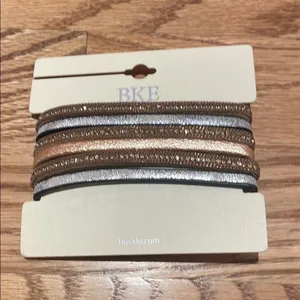 BKE Shimmering Metallic Headband Trio thumbnail 1