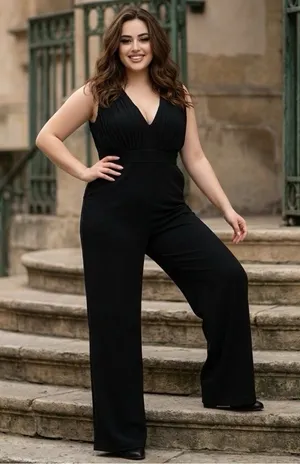 Love X Design Womens Party Event Evening High Waisted Wide Leg Jumpsuit Size XL thumbnail 1