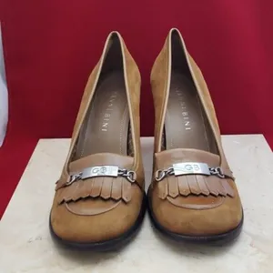 Gianni Bini Tan Suede Pumps Heels- Cowgirl Western Theme - Size 9.5 thumbnail 2