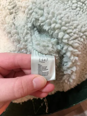 Brandy Melville Kaylee Green Shearling Trucker Jacket thumbnail 4