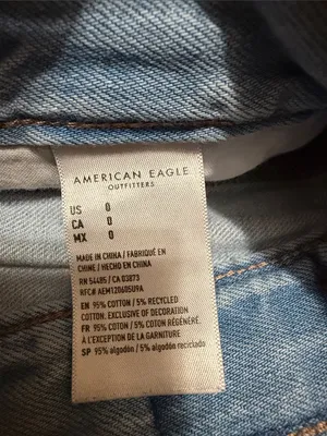 American Eagle Outfitters Light Wash Denim Jean Shorts thumbnail 2