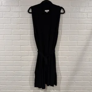 Calvin Klein Black Belted Sleeveless Cardigan Belted Duster thumbnail 7