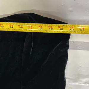 Lulu's Elegant Black Velvet One Shoulder Dress high slit XXL event party formal thumbnail 11