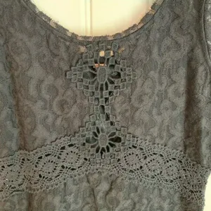 Anthropologie Free People Sz S Dress Daisy Chain Semi-sheer Lace Crochet Bodycon thumbnail 5