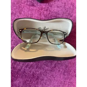 RAY BAN Women's Tortoise Glasses Frames w Light Blue Eyeglasses RB5375 thumbnail 3