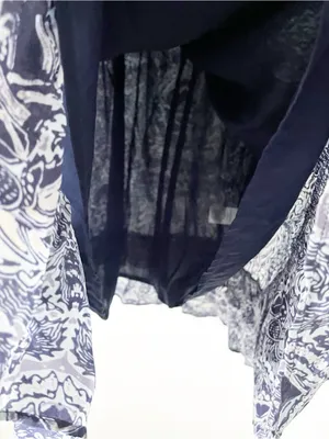 Sundance Paisley Ruffle Boho Viscose Pocketed Blue Print V-Neck Mini Dress thumbnail 6