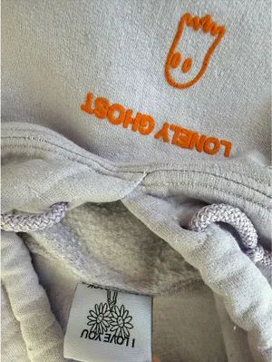 Lonely Ghost Sweatshirt Hooded Lilac Text Me When You Get Home thumbnail 9