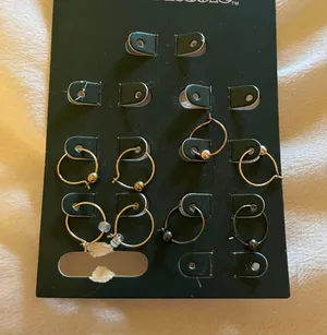 Target Beaded hoop earrings (4 pack) thumbnail 1