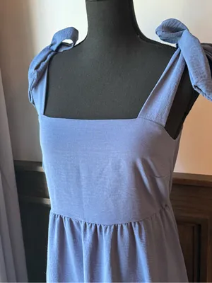 See You Monday light blue Tie-Shoulder Midi Dress large thumbnail 2