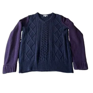 Uniqlo JW Anderson Sweater Women’s Large Blue Purple Cable Knit thumbnail 3