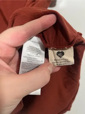 Madewell Vintage Slub Tee in Dark Orange Size Medium 100% Cotton thumbnail 5