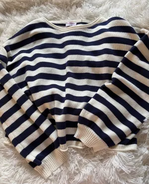 Striped sweater Blue Size L thumbnail 1