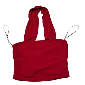 Lane 201 Size‎ S Halter Neck Crop Tank Red Going Out Top Western Party Cowgirl thumbnail 1
