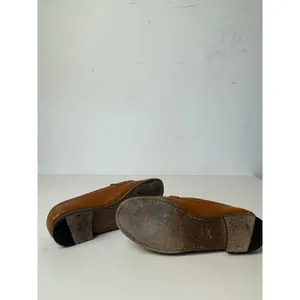 Sandro Brown Saddle‎ Leather Chain Detail Loafers Size US 6 Luxury Designer thumbnail 7