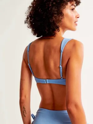 Abercrombie & Fitch Blue Wide Strap Underwire Bikini Top XXS NWOT thumbnail 5