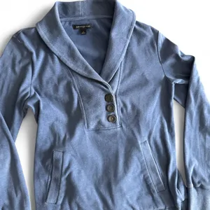 Banana Republic Womens Sweatshirt Small Blue Pullover Minimalist Preppy Clean G thumbnail 5
