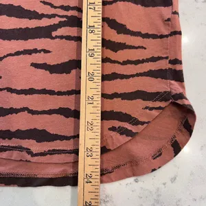 HM‎ Basics Womens Large Tiger Print Cotton Short Sleeve Tee Terracotta Black L thumbnail 8