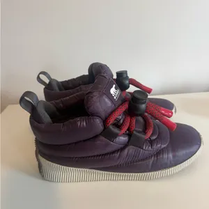 Sorel Free People Snow Boots Women Out N About Puffy Lace Dark Plum 9 thumbnail 5