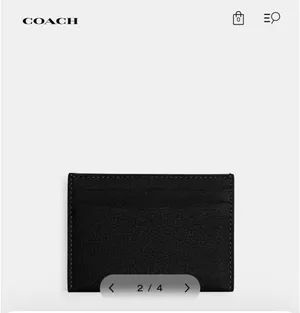 Coach Slim Signature Wallet Leather Black thumbnail 2