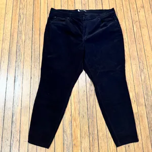 KUT From the Kloth Diana Skinny Corduroy Pants Stretch Black Plus Size 22W‎ thumbnail 7