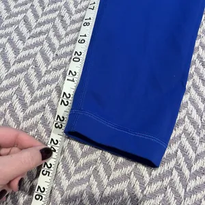 Lululemon Bright Blue Wunder Under High Rise Crop Women's Leggings Size 8 EUC thumbnail 3