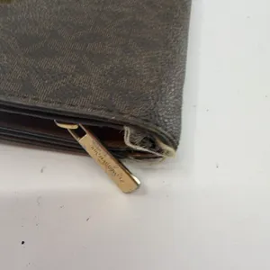 Michael Kors Compact Brown Monogram Coated Canvas Wallet thumbnail 4