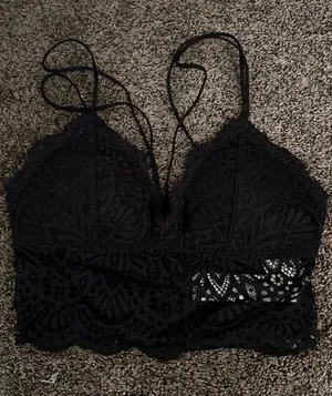 Gilly Hicks Black Lace Bralette Size XS 0518 thumbnail 1