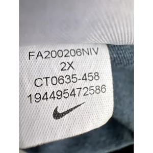Nike Sportswear Gym Vintage Full Zip Hoodie Blue Organic Cotton 2X CT0635-458 thumbnail 7