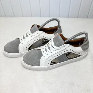 Steve Madden Annita Sneaker Leather Reptile Snakeskin Studs 7.5‎ Tennis Shoe thumbnail 5