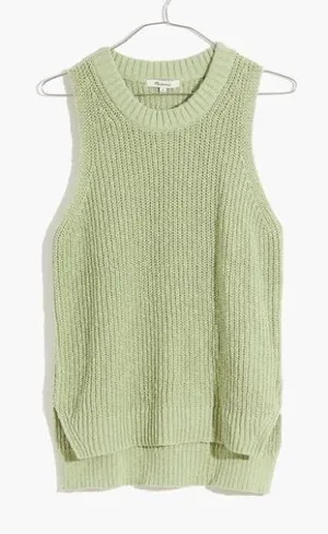 Madewell Mint Green Cotton Shaker Sleeveless Knit Sweater Vest Tank XXS thumbnail 1