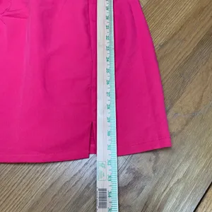 Lulus Hot Pink Tie-Strap Mini Dress 4D0818 Square‎ Neck Front Slit Size Small thumbnail 4